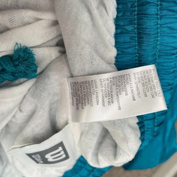 Vintgae Wilson Womens Size XL Turquoise Drawstring Nylon Wind Pants Athletic - Picture 9 of 14